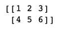 Numpy 2D matrix