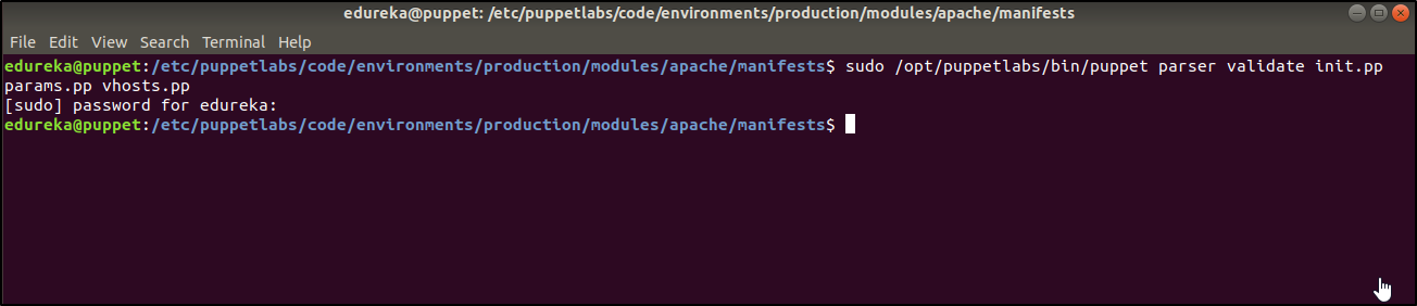Puppet parser validate-edureka