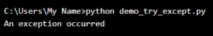 Output: try except in python - edureka