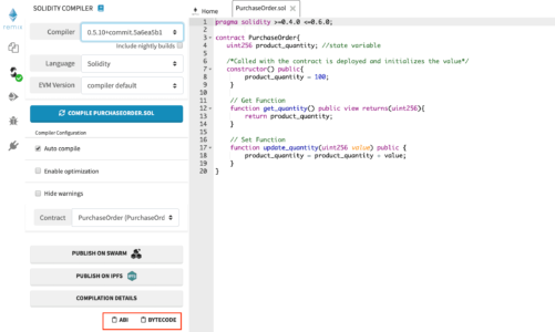 Setting up the data in ethereum