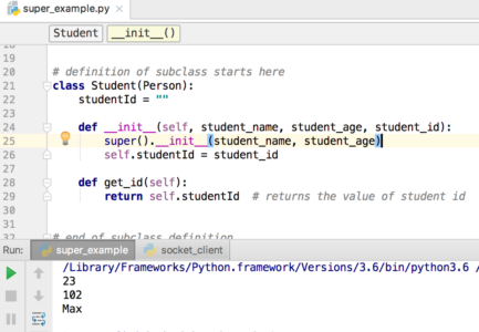 Output- Super function in Python- Edureka