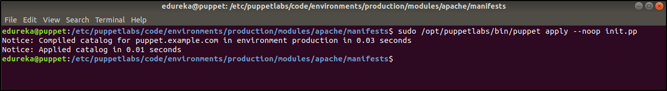 Puppet-apply-edureka