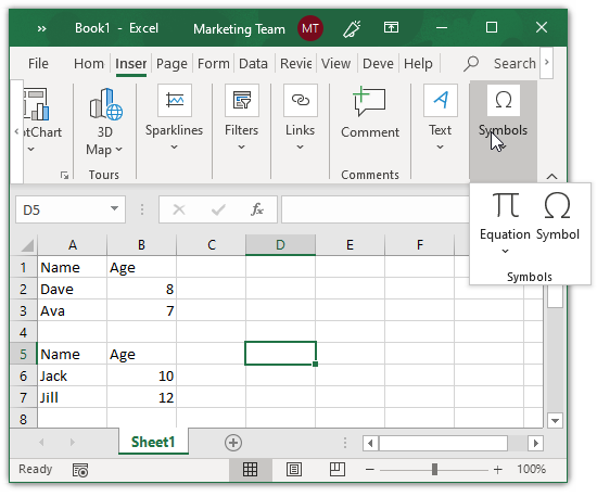 Symbols Excel-Edureka