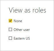 View As Roles