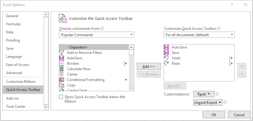 quick access toolbar customization-Excel Tutorial-Edureka
