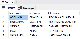 table 2 - concatenate sql - edureka