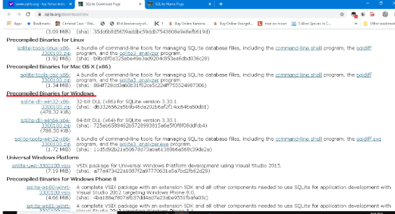 Sqlite installation step 1 - Edureka