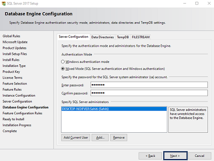 Database Engine Configuration - SQL Server Tutorial - Edureka