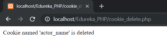 Delete PHP cookie - Edureka