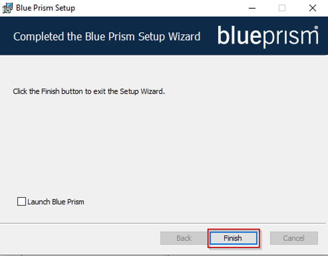 Finish Installation - Blue Prism Installation - Edureka