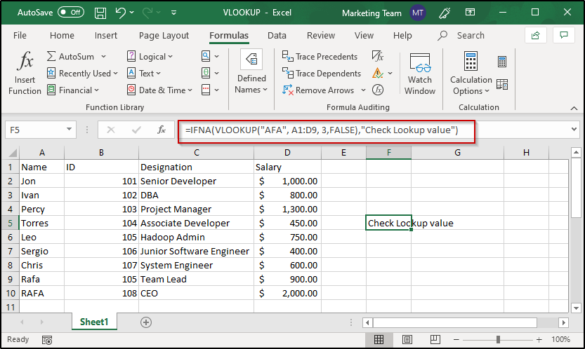 IFNA VLOOKUP-Edureka