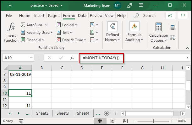 Month function Excel-Excel functions-Edureka