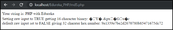 Output - How to decrypt md5 password - Edureka