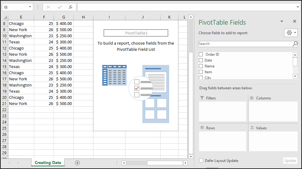 configuring Pivot Tables-Edureka