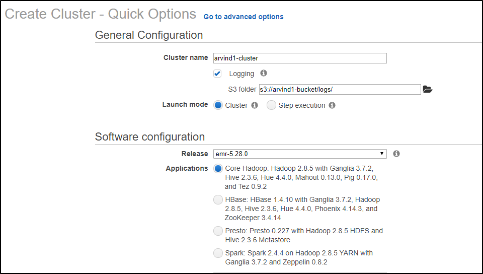 create EMR cluster - Big Data in AWS - Edureka