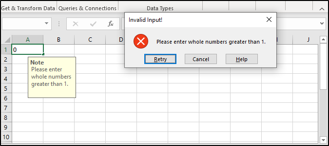 data validation error message-Edureka