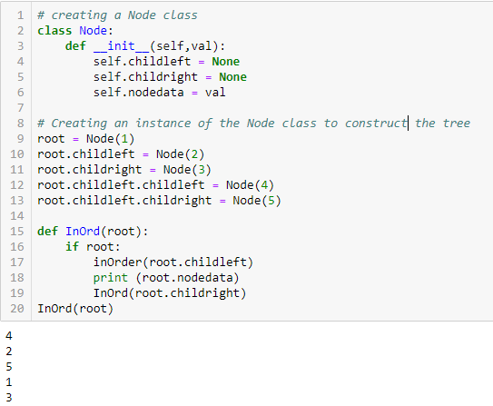 inorder-Data structures and Algorithms in Python