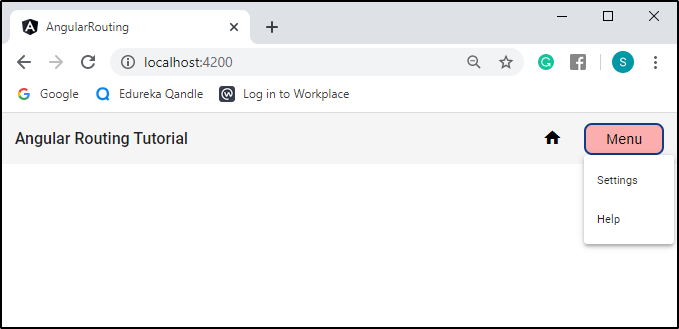 Menu Page - Angular Routing - Edureka