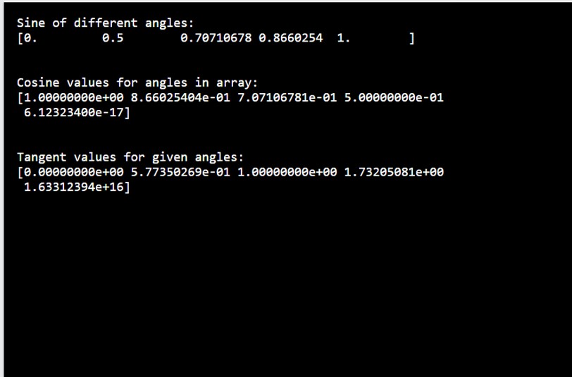 Trignometric Function- What is NumPy in Python- Edureka