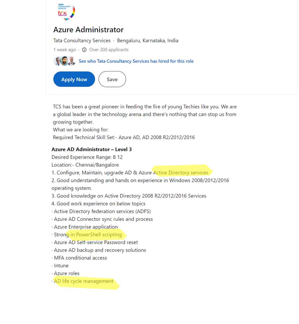 TCS Job Description