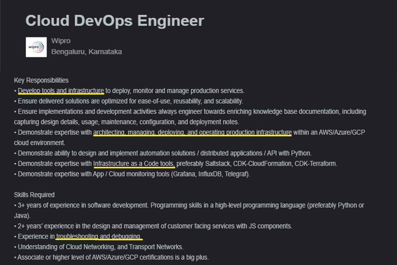 Cloud devops engineer