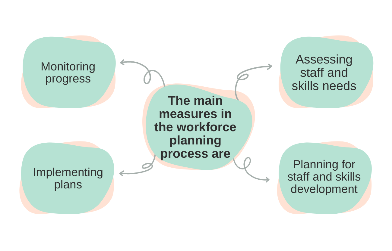The main measures in the workforce planning process are: