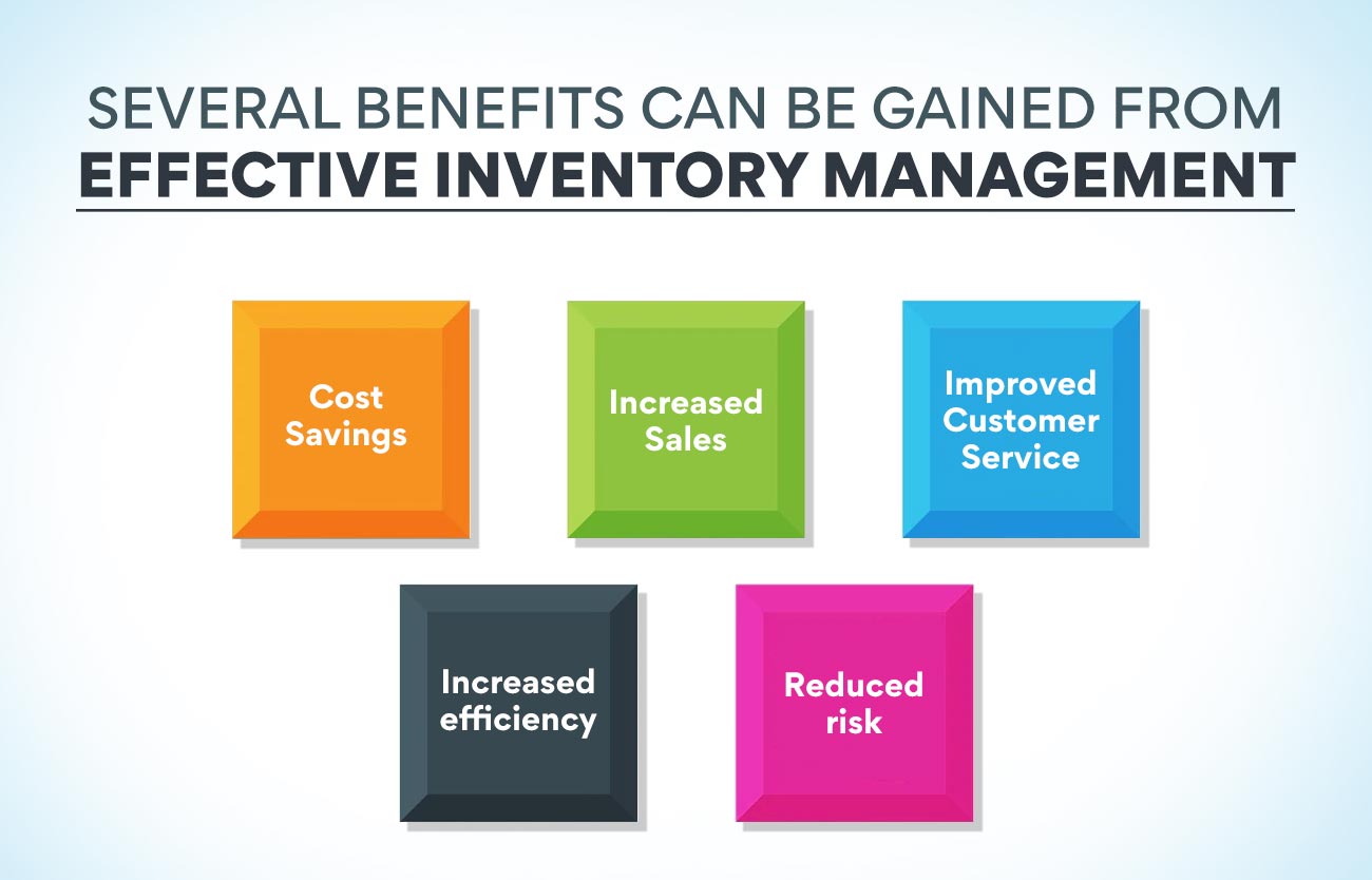 Several benefits can be gained from effective inventory management