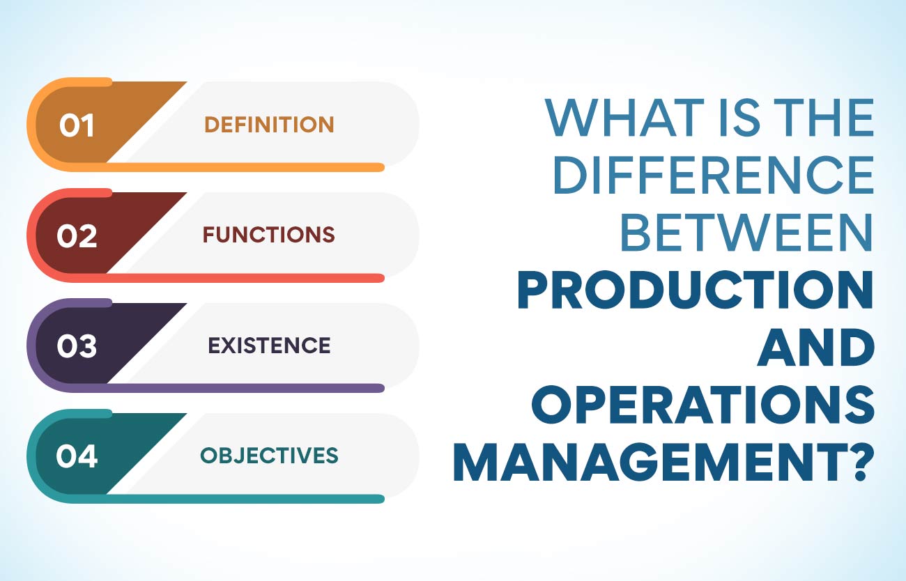 what is the difference between production management and operations management