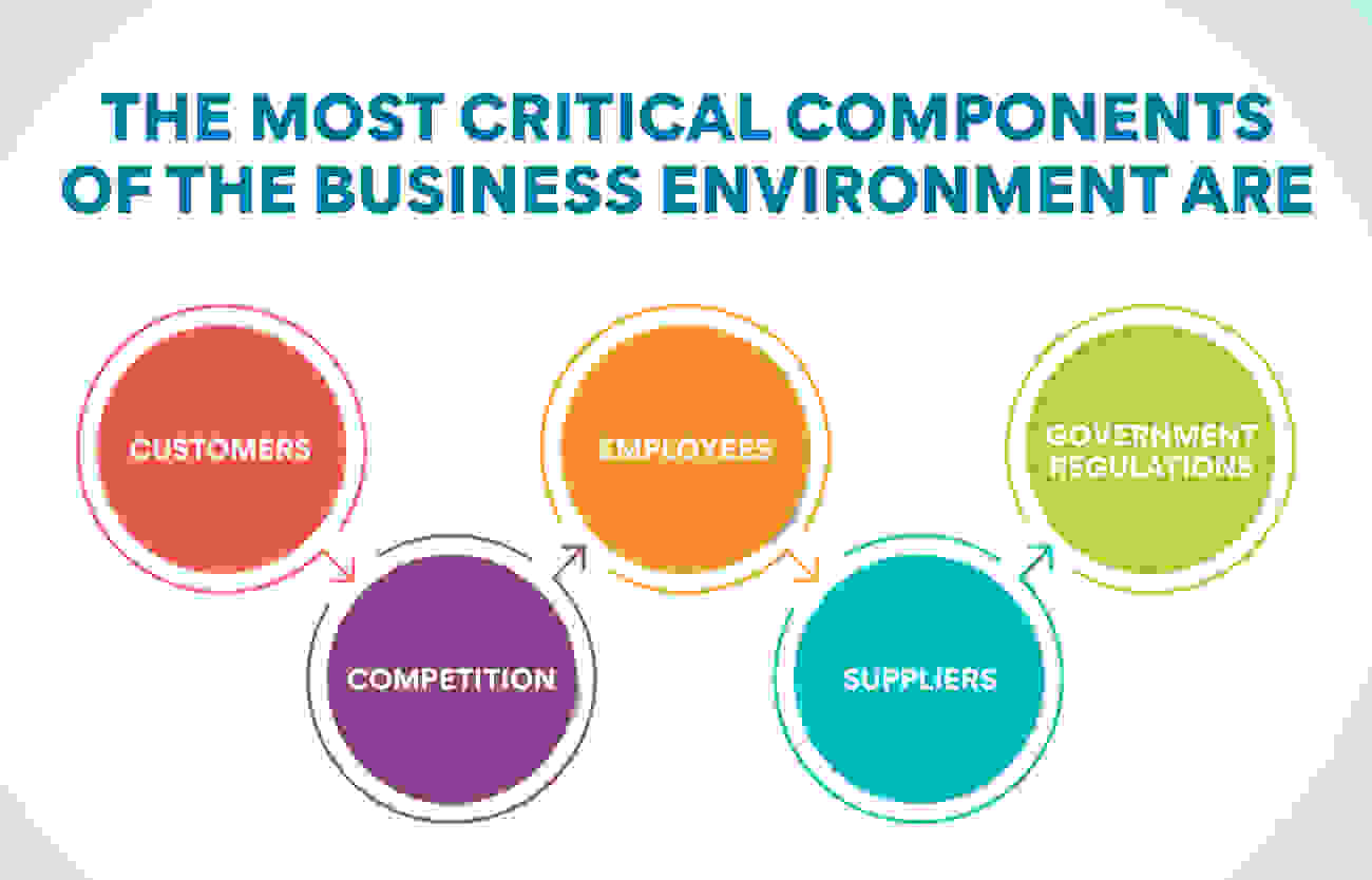 The most critical components of the business environment are: