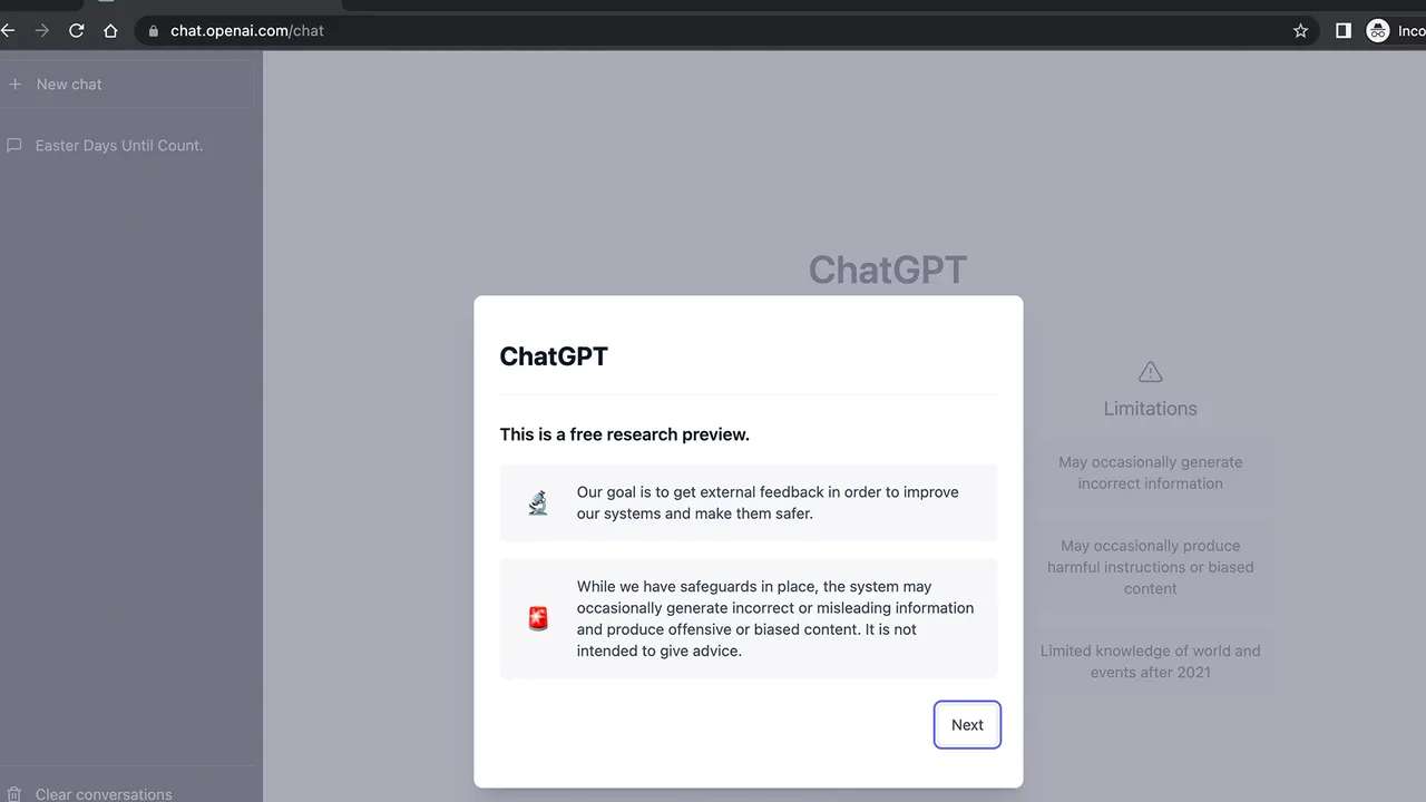 ChatGPT terms & Conditions 