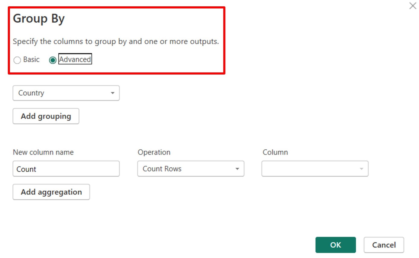 Group By Multiple Columns in Power Query