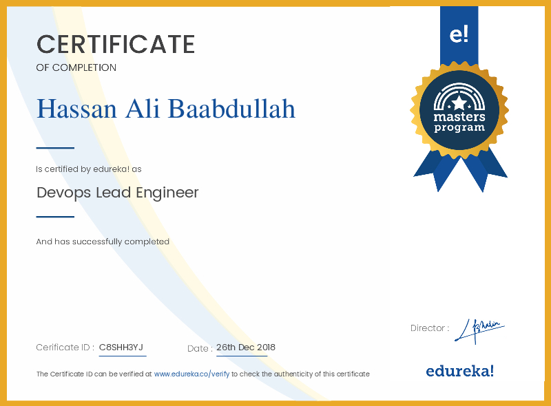 certificate!