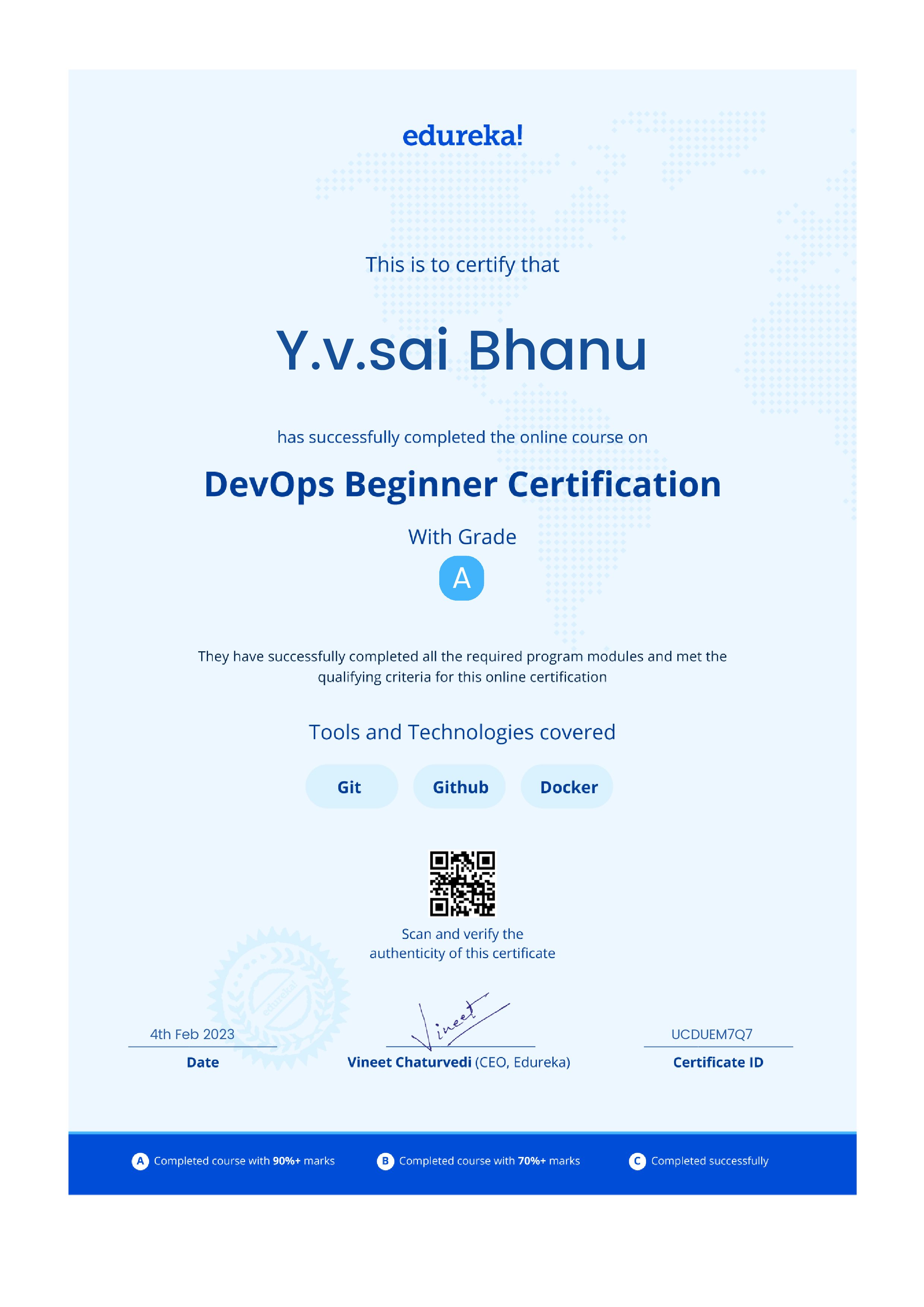 certificate!