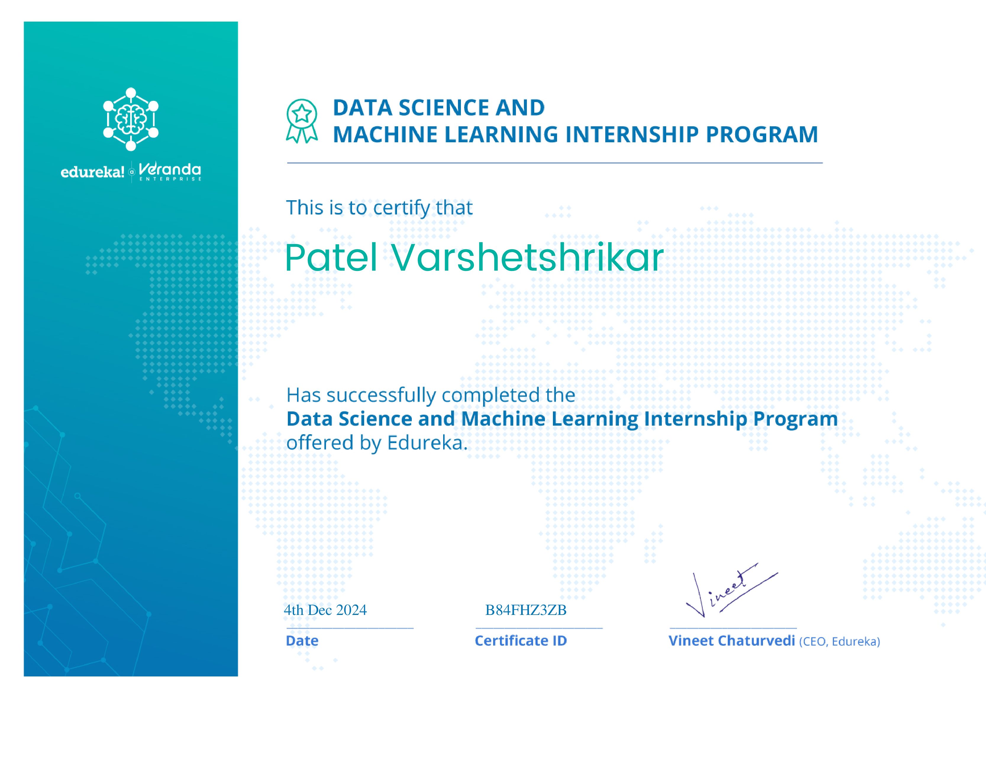 certificate!