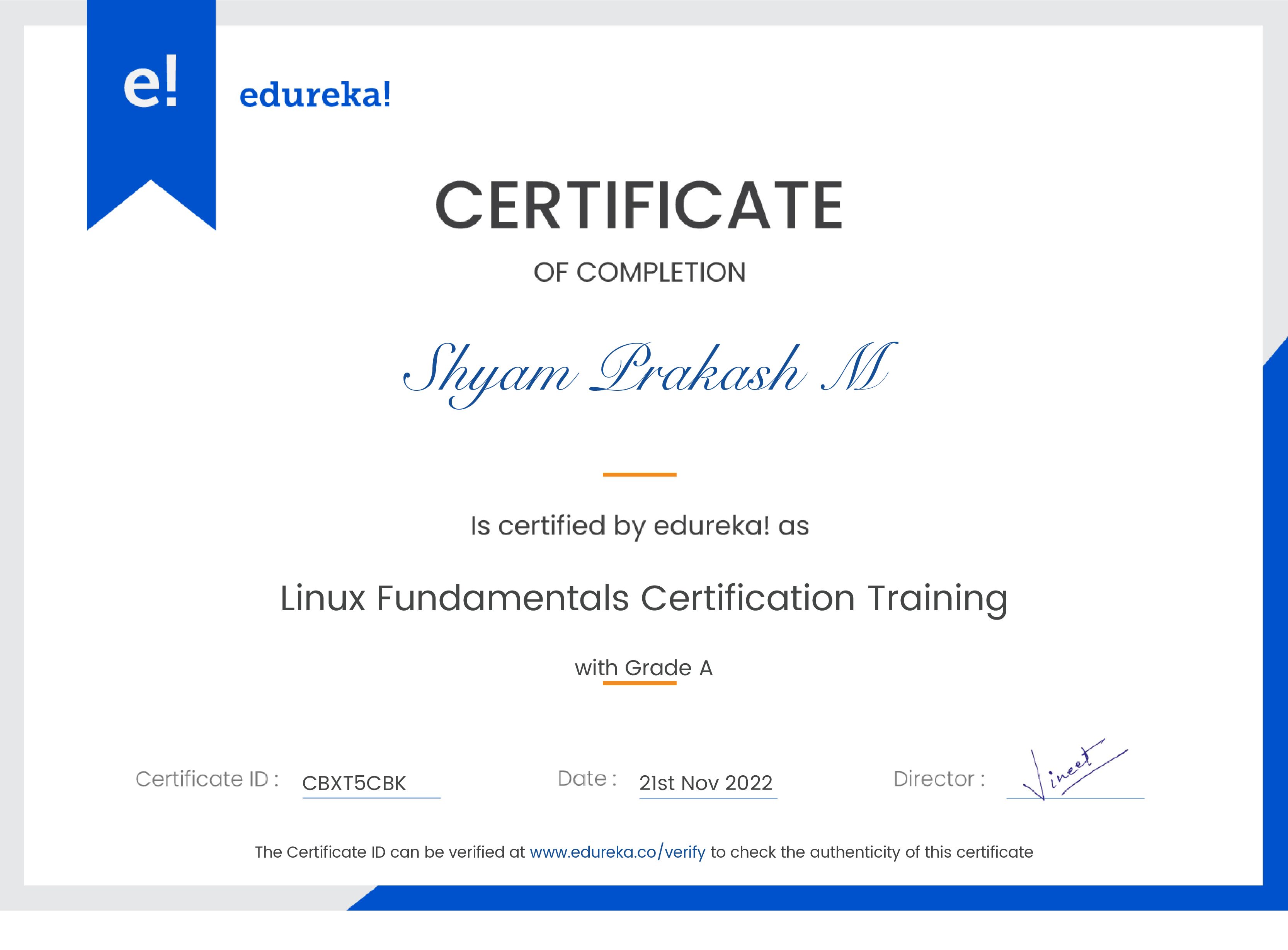 certificate!