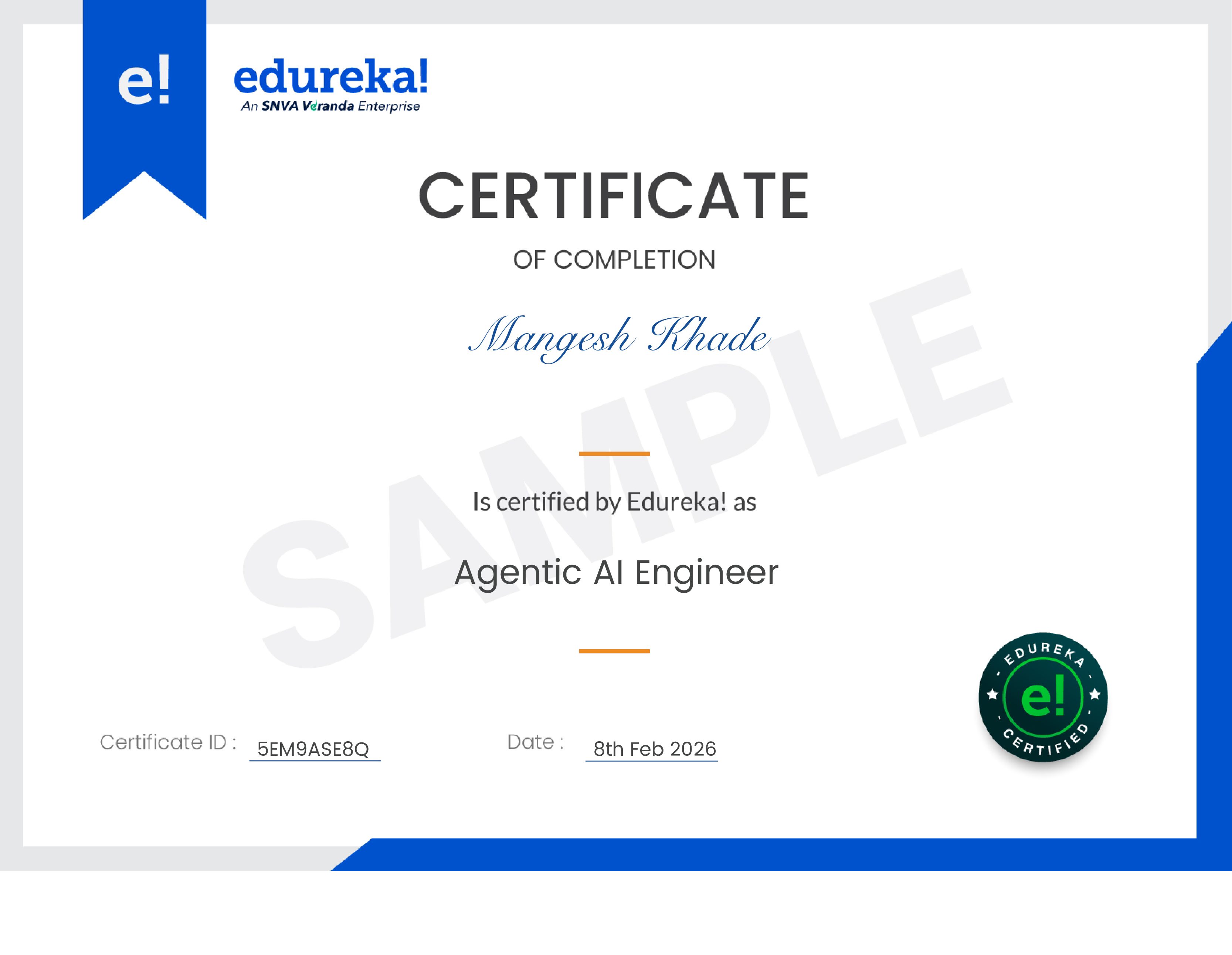 certificate!