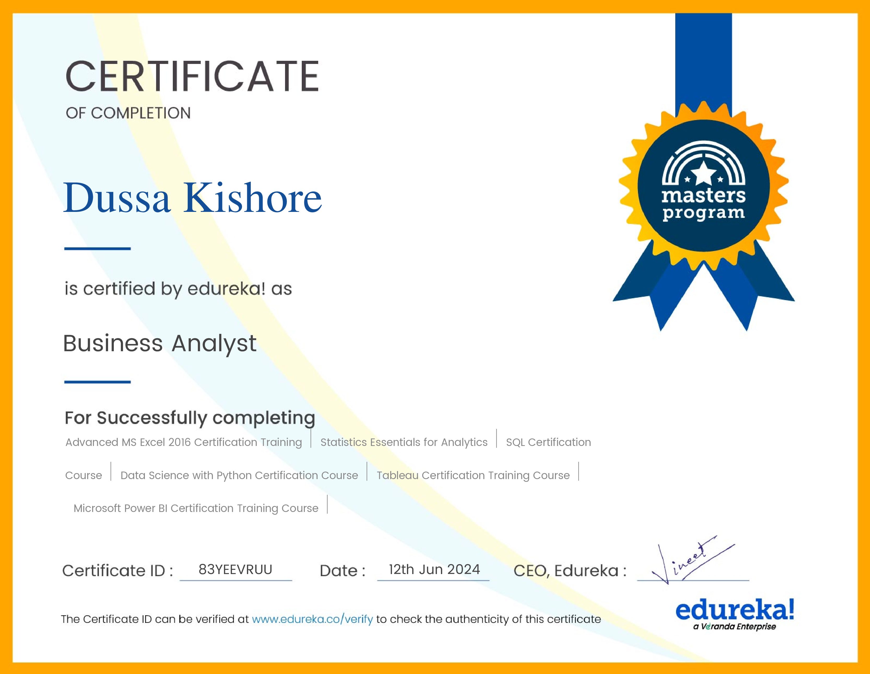 certificate!