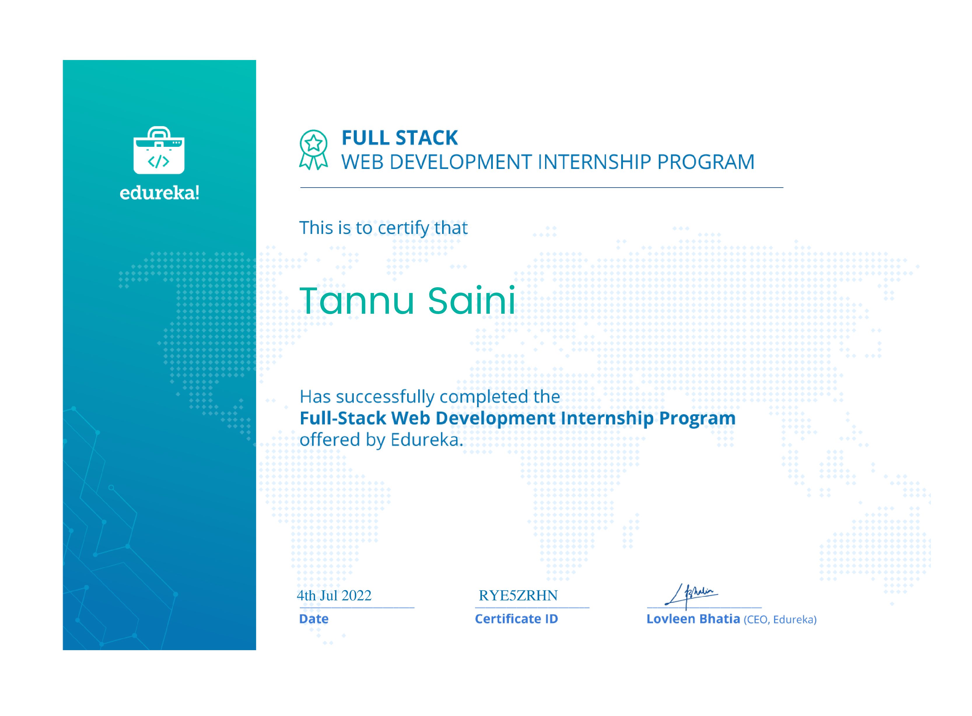 certificate!