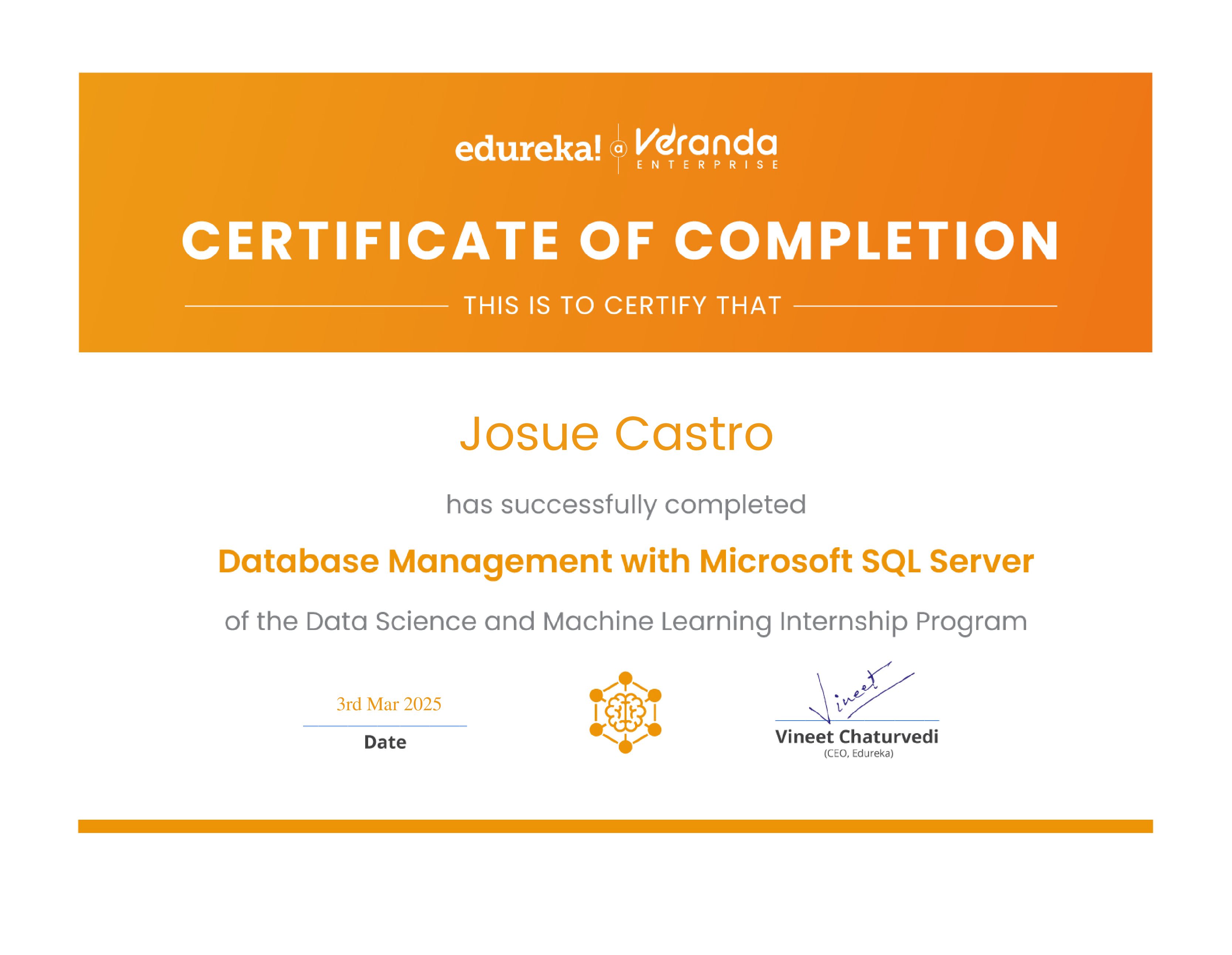 certificate!