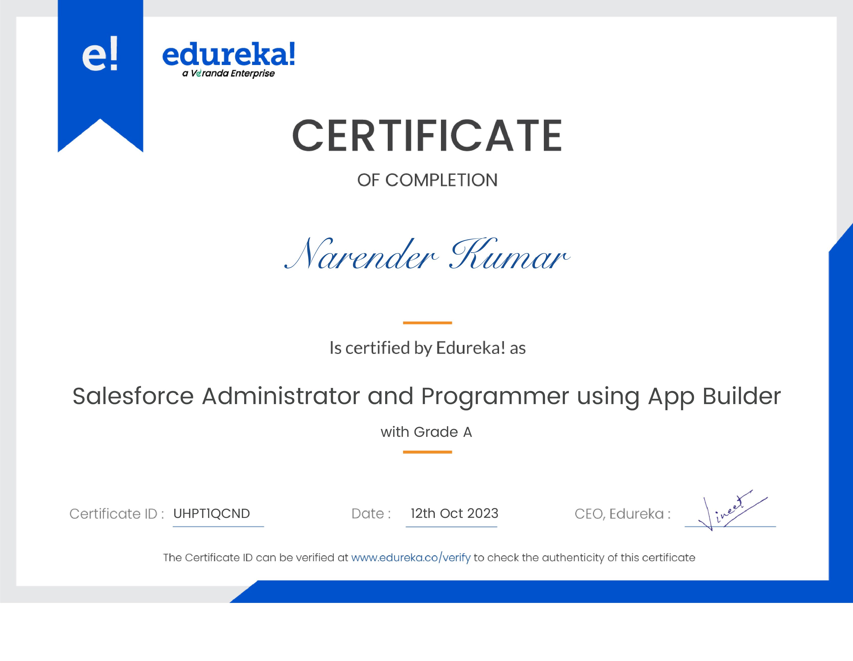 certificate!