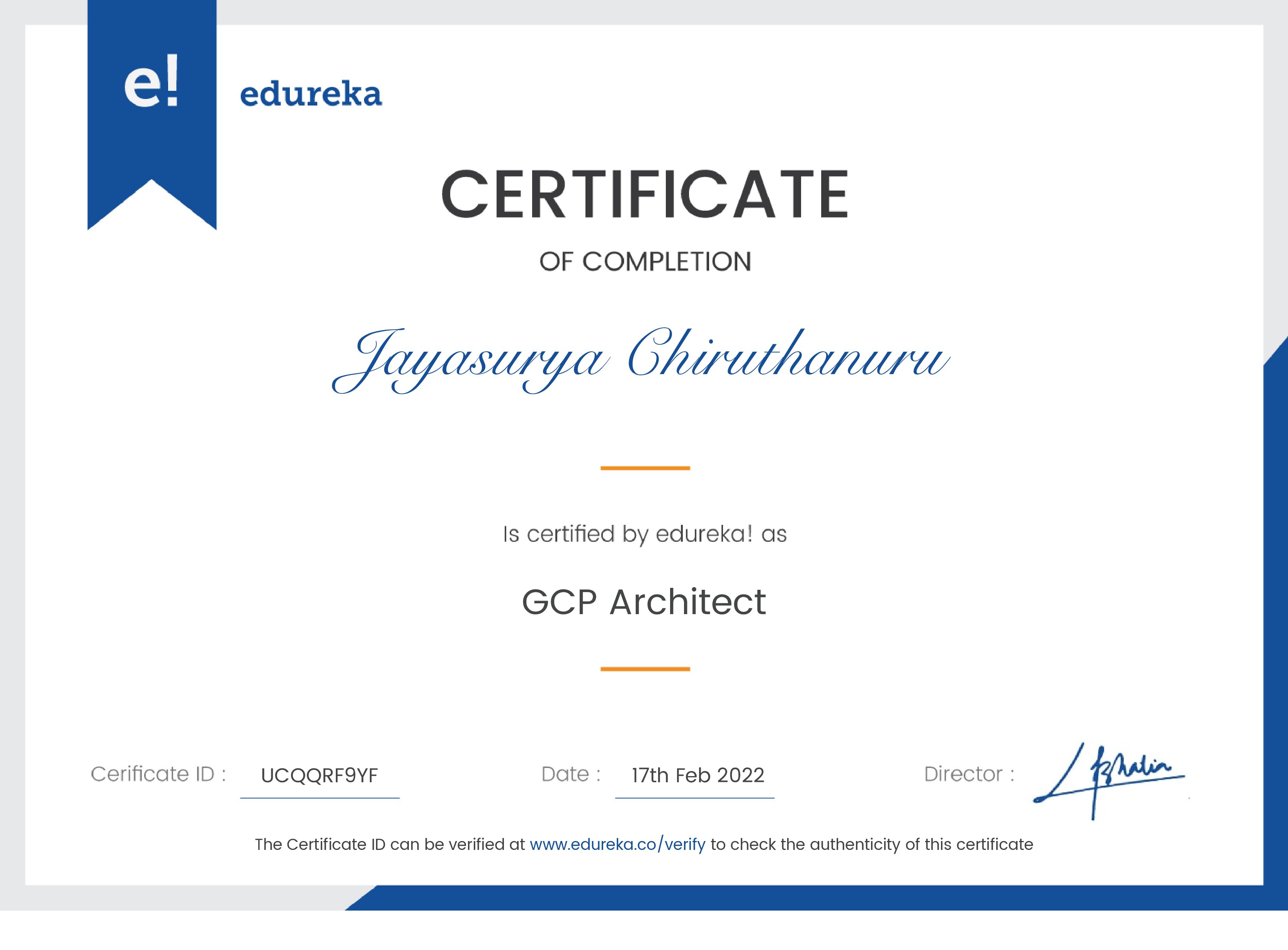 certificate!