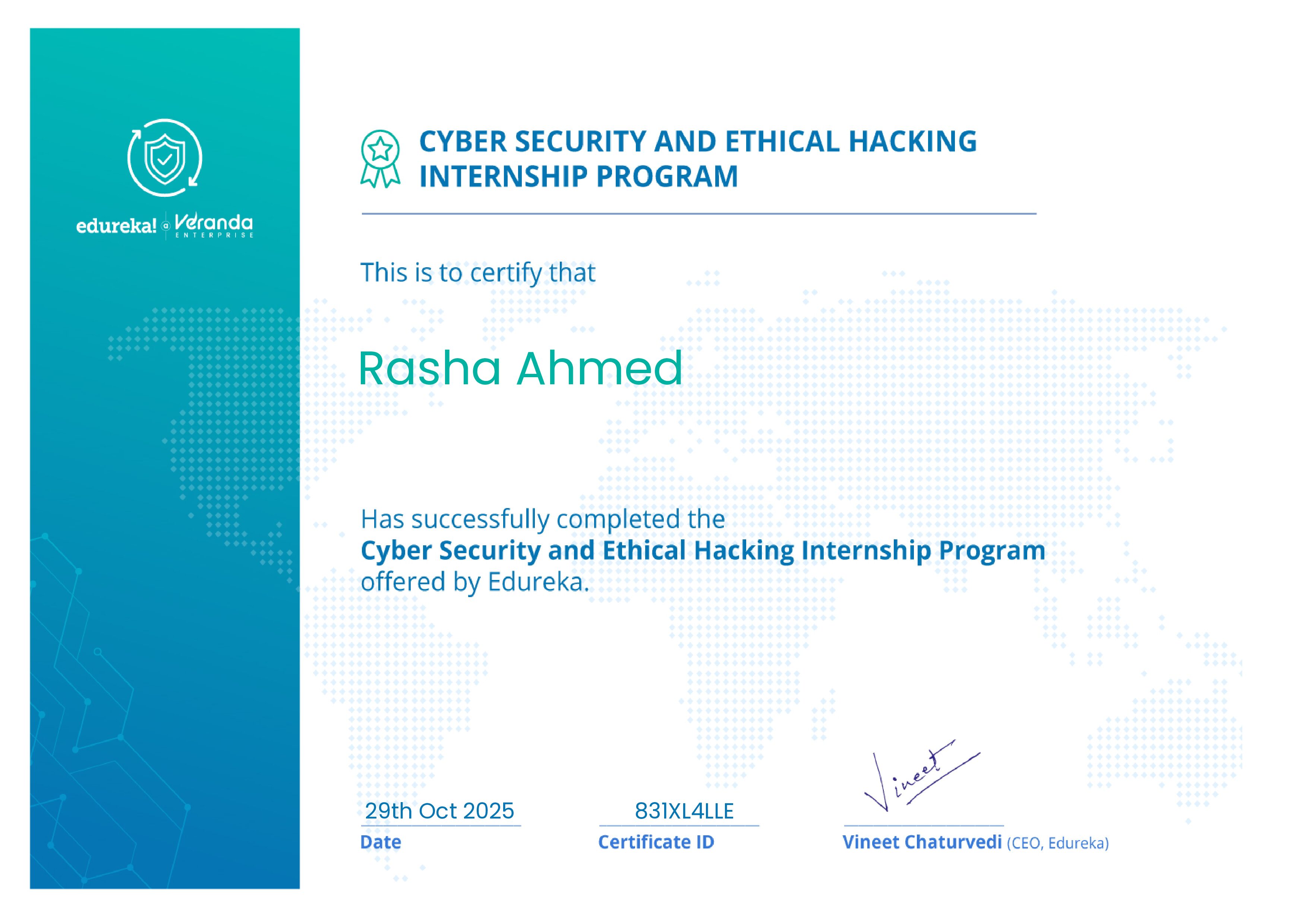 certificate!