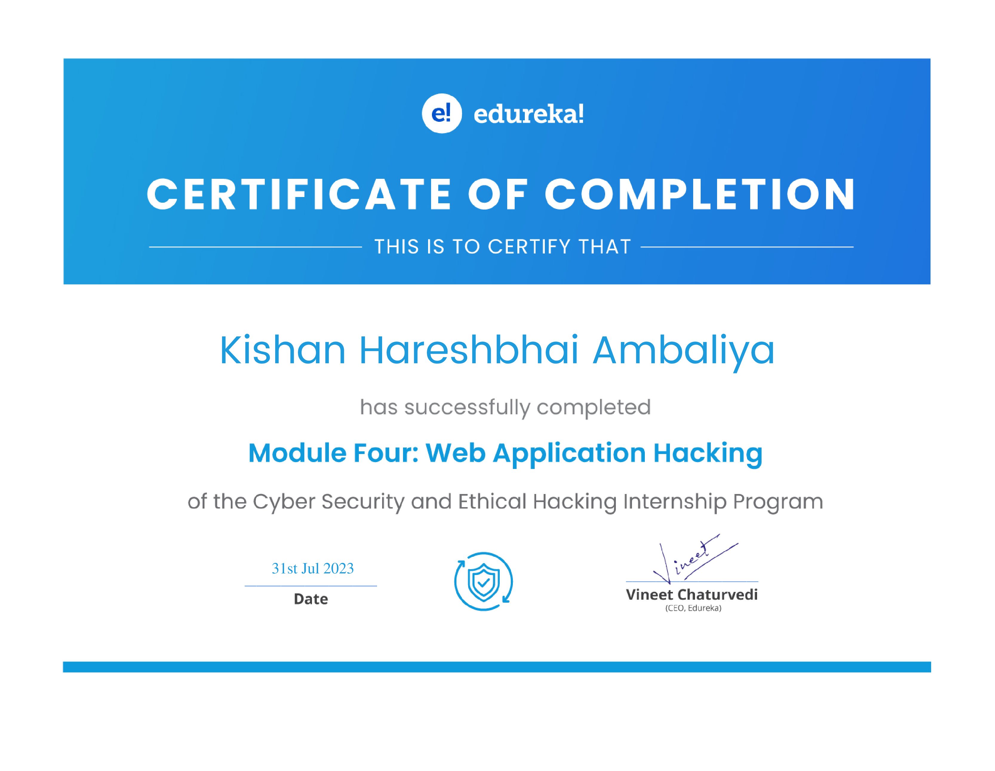 certificate!