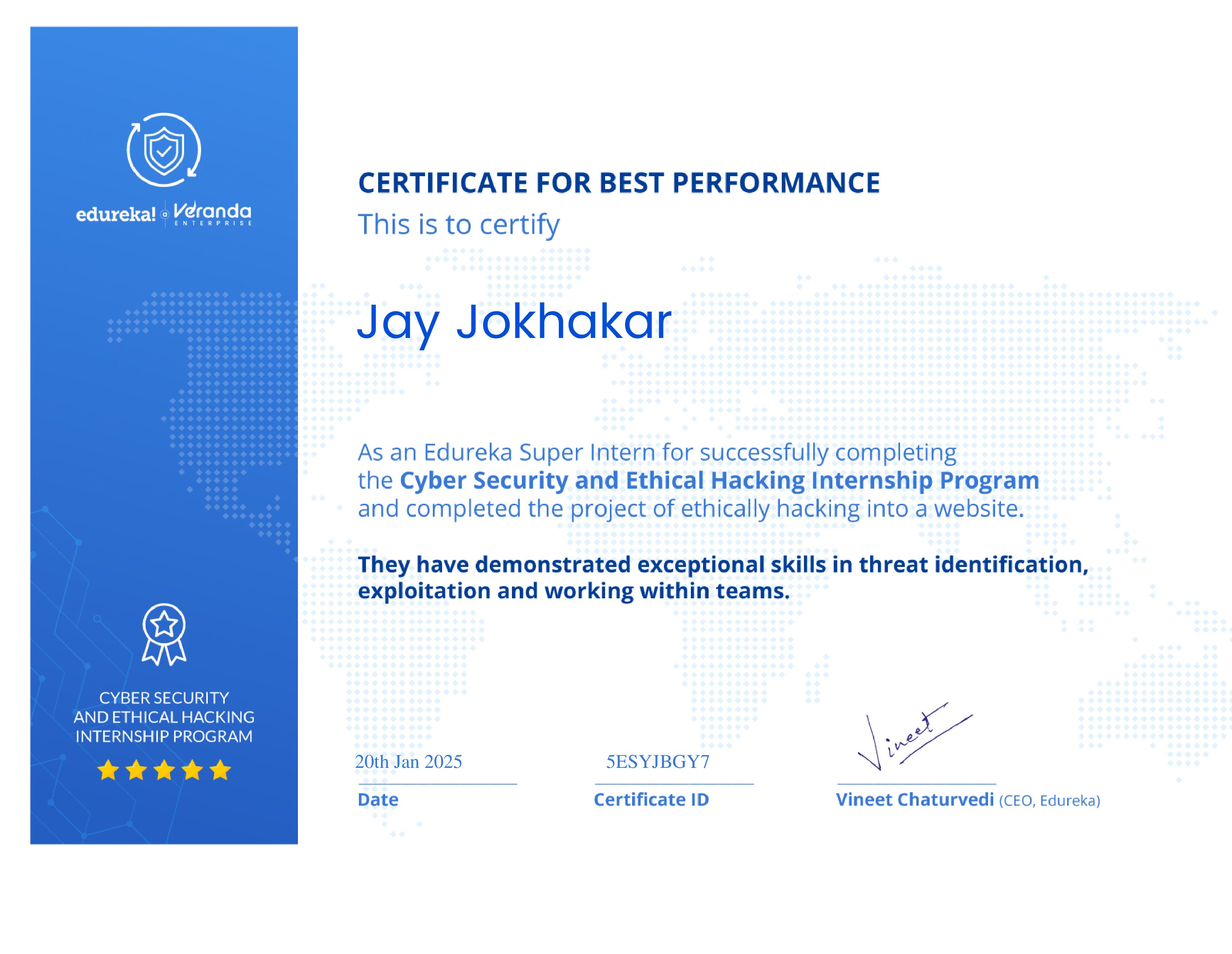certificate!