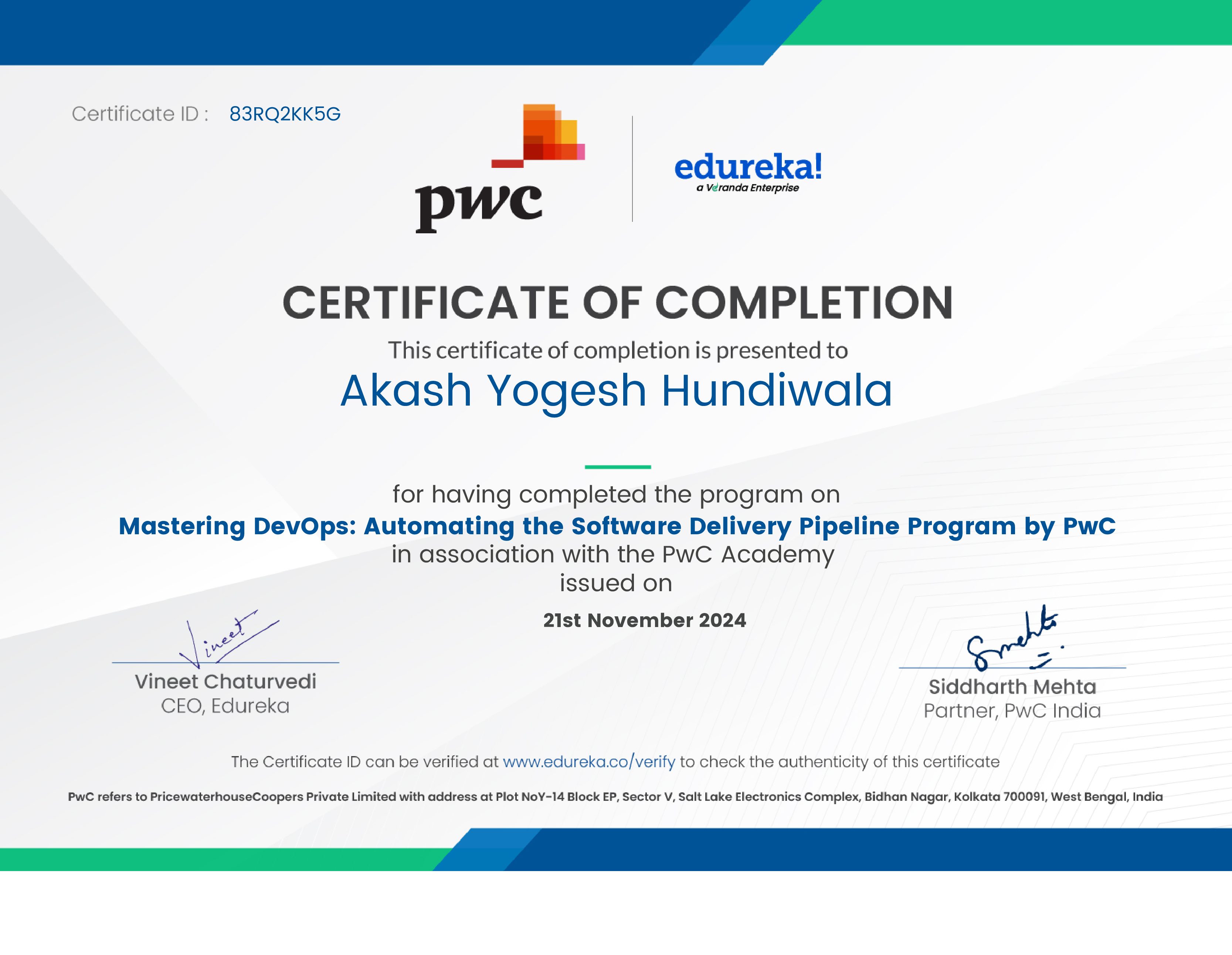 certificate!