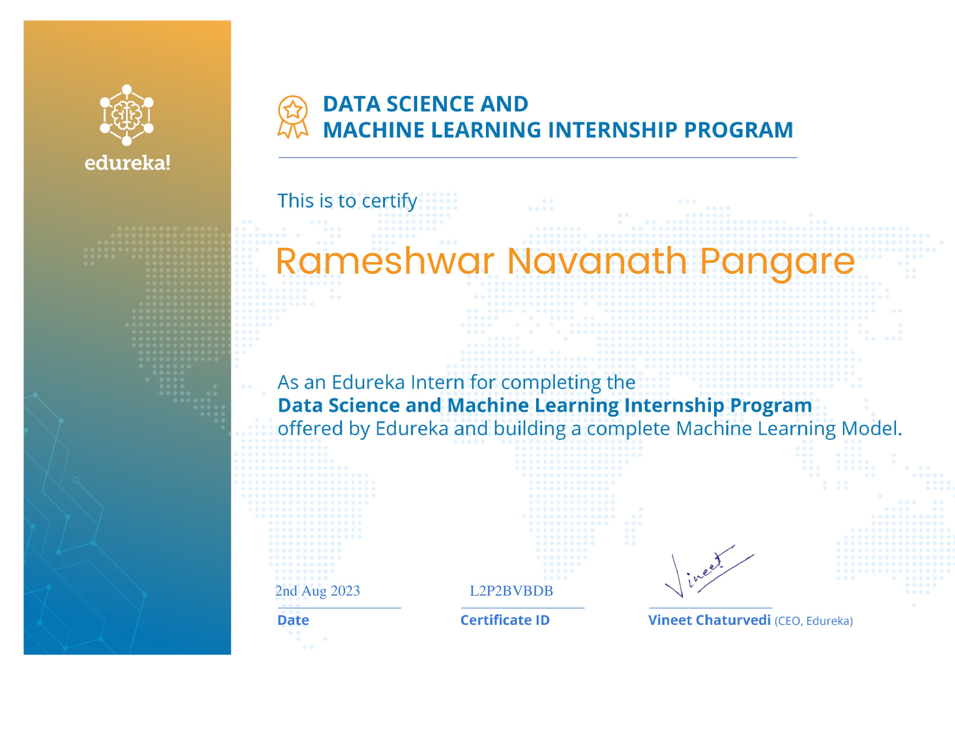 certificate!