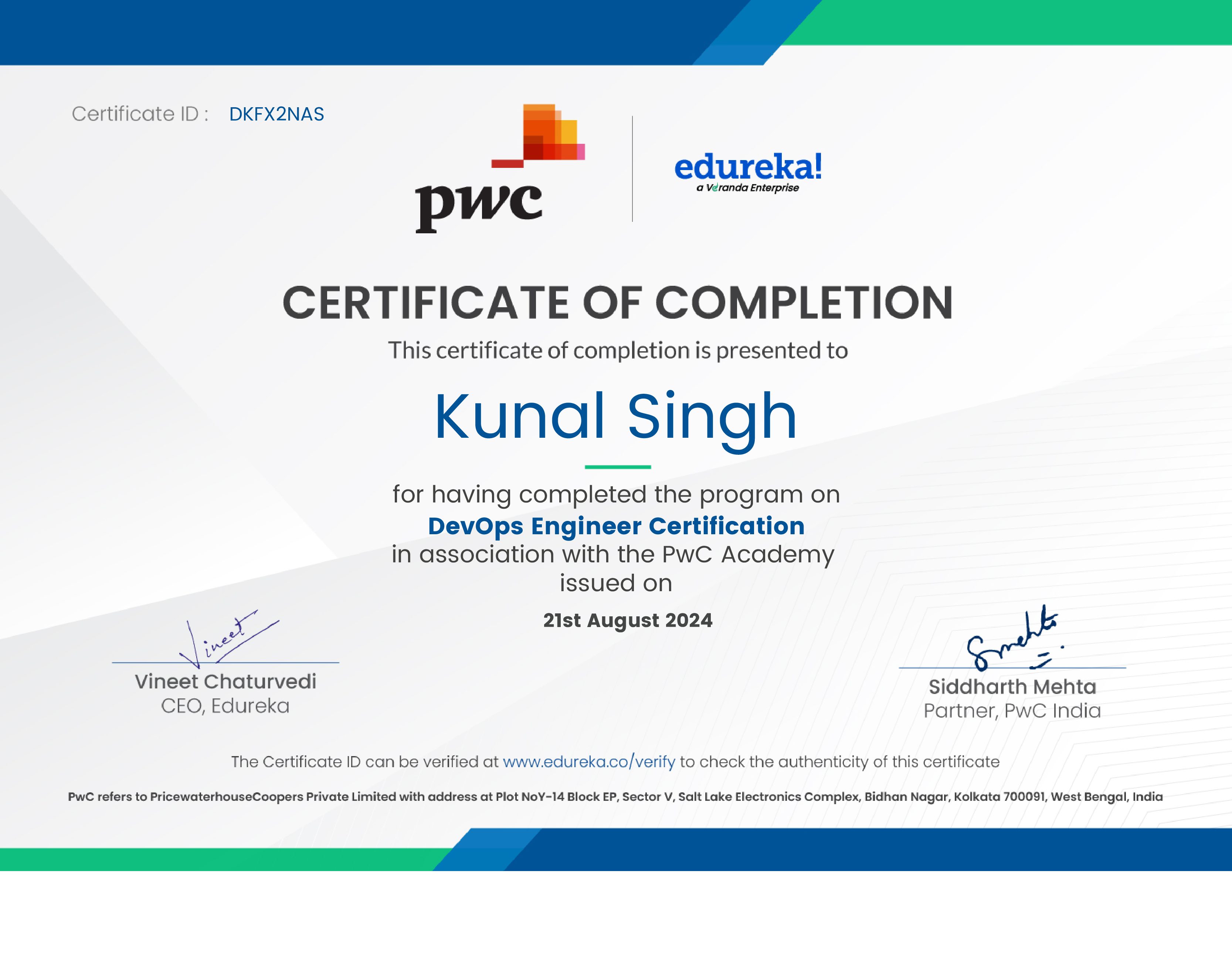 certificate!