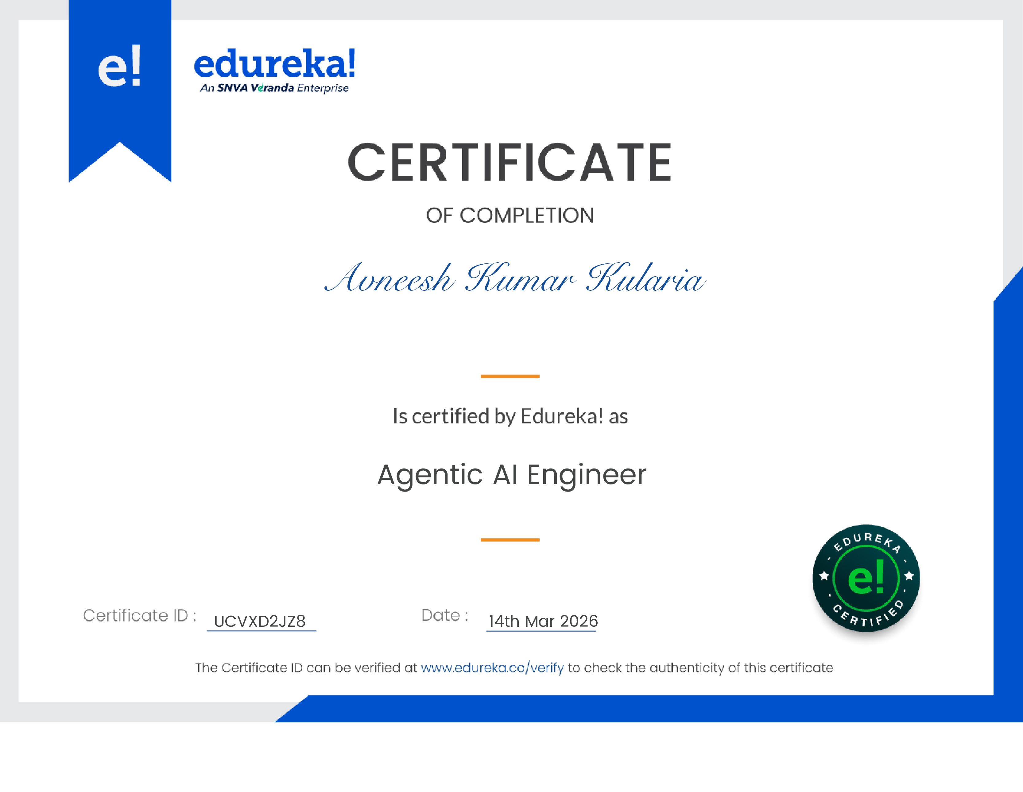 certificate!