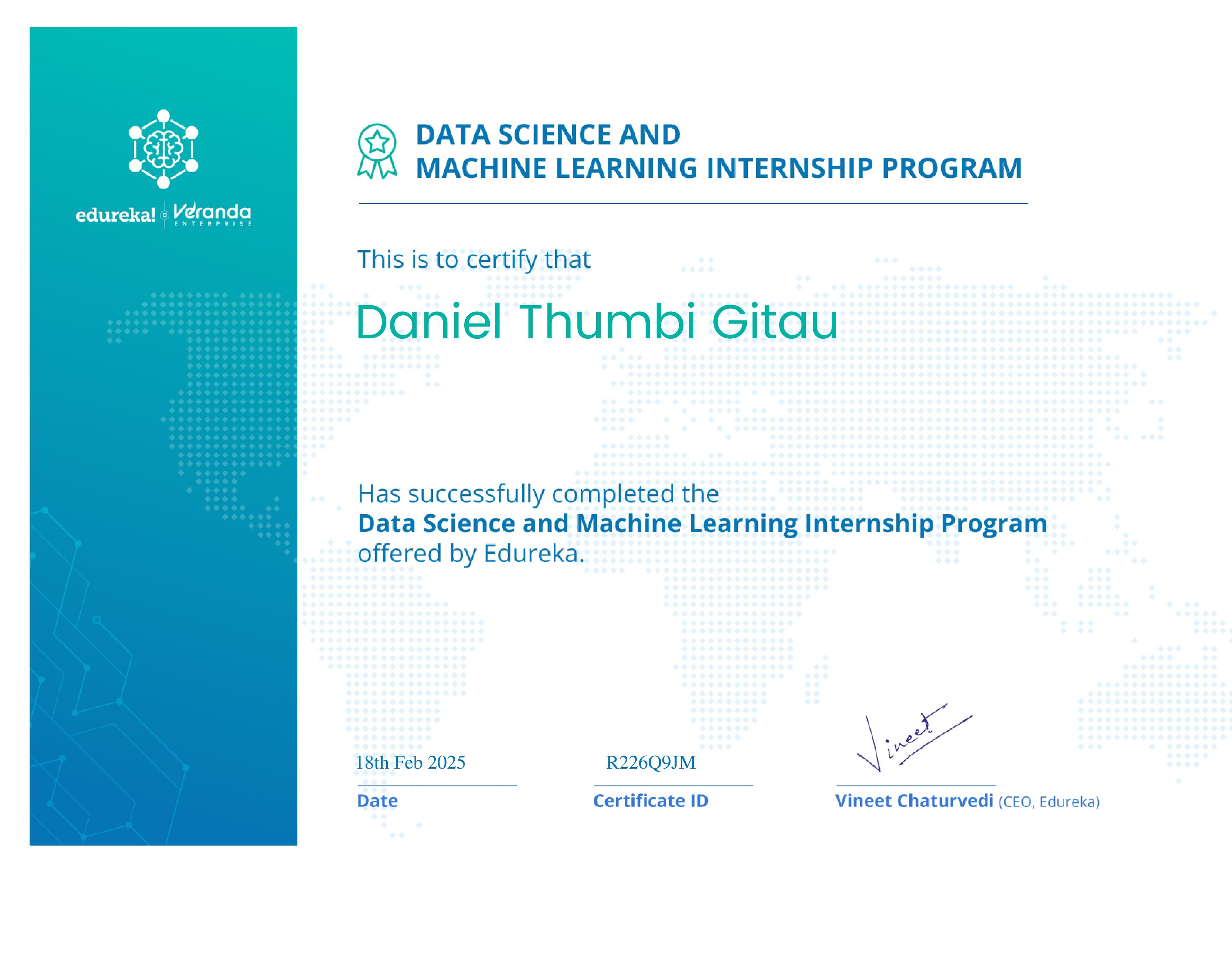 certificate!