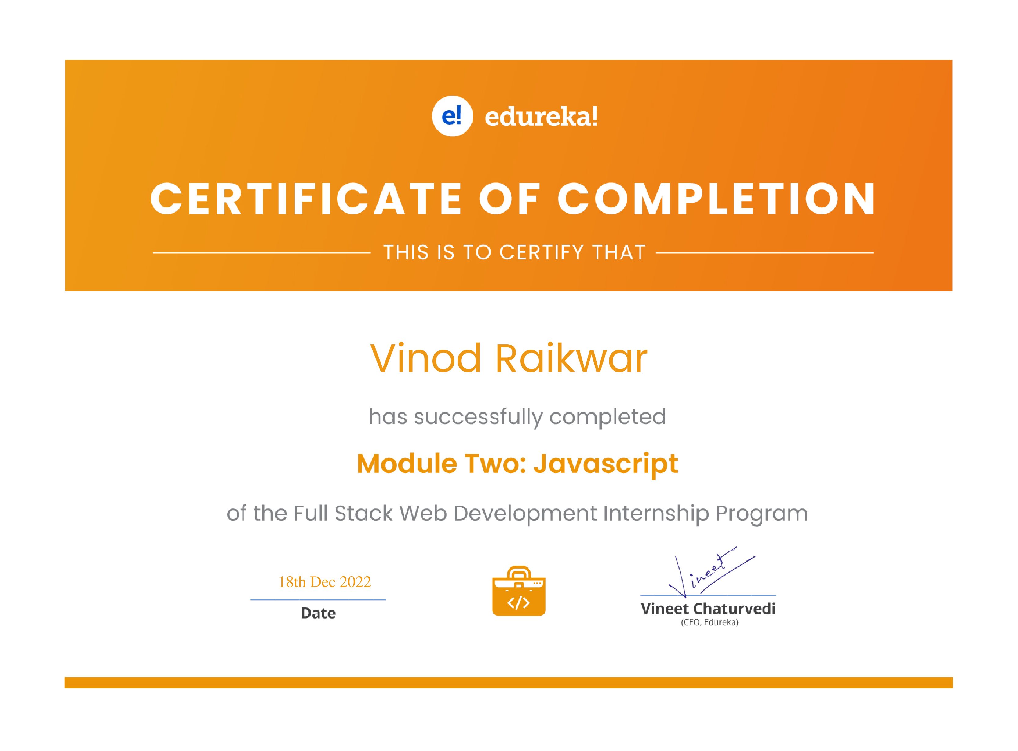 certificate!